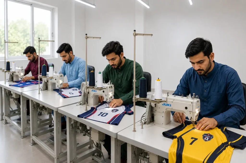 soccer stitching process
