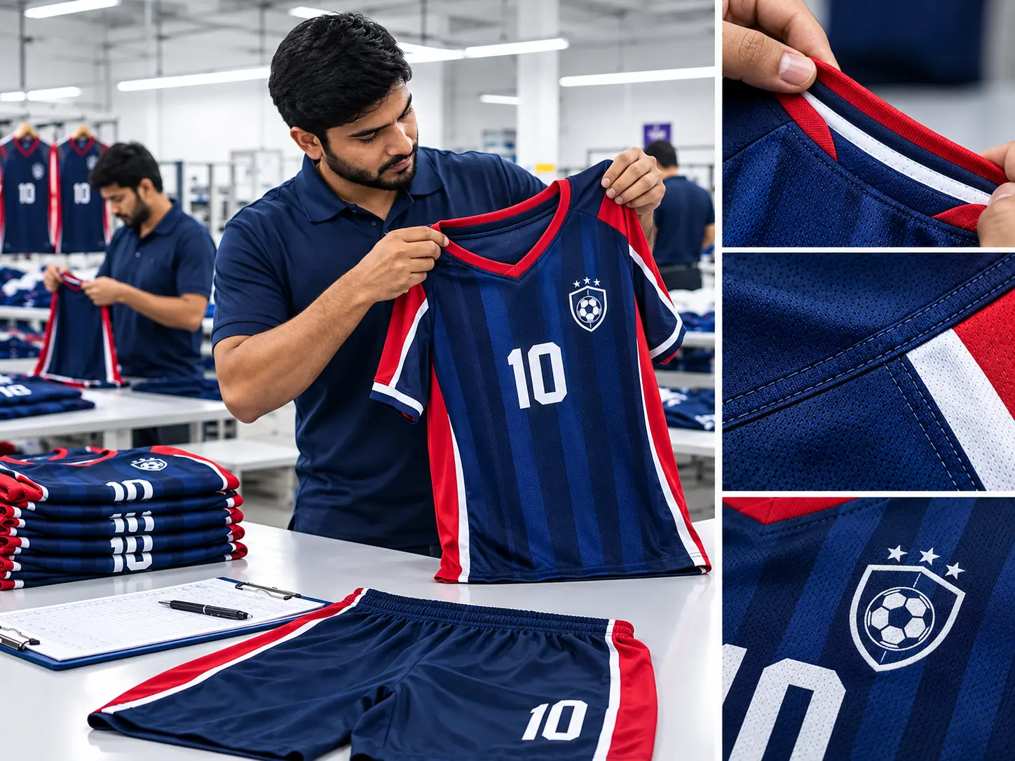 Every Soccer Kit Passes the Same AQL 2.5 Inspection as the Rest of the Line